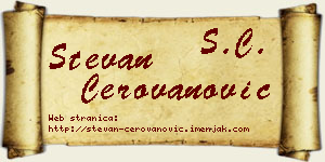 Stevan Cerovanović vizit kartica